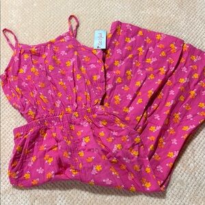 Cat & Jack Pink and Orange Butterfly One Piece Jumpsuit